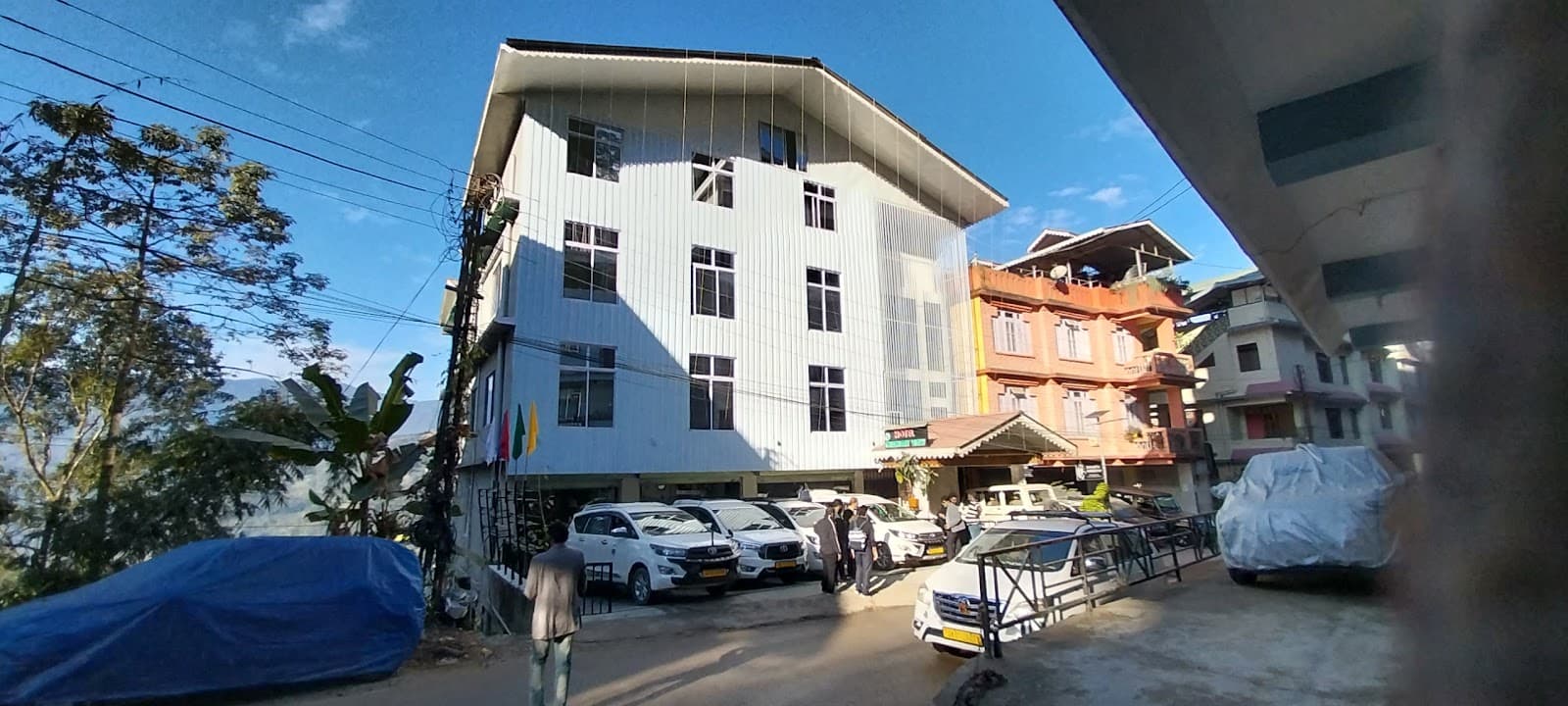 Exterior building facade of Hotel Greenery View in Tadong, Gangtok, Sikkim